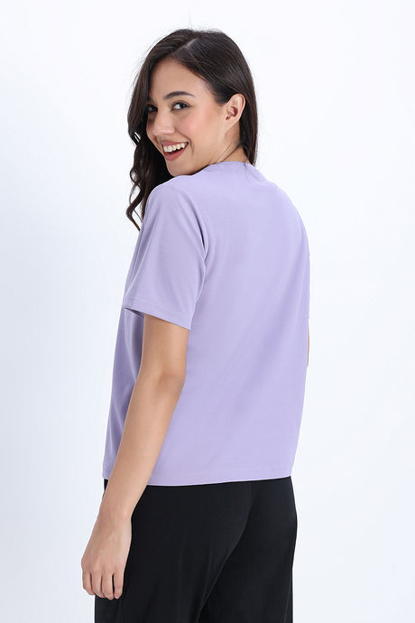 Zivame Knit Poly Loungewear Top - Heirloom Lilac — image 4